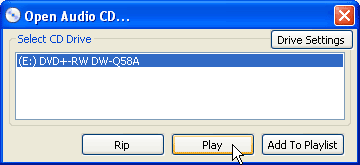 Seleccionar lector para reproducir CD